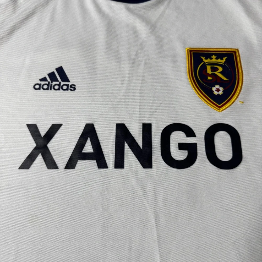 Adidas Real Salt Lake Xango Soccer‎ Jersey White Mens Large #30 Climalite MLS